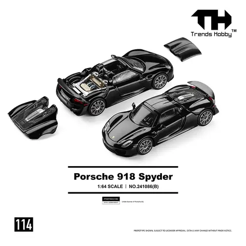 TrendsHobby 1/64 918 Spyder Pres Döküm Alaşım Araba Modeli Detaylı Boyama Sınırlı Koleksiyon Hediyesi