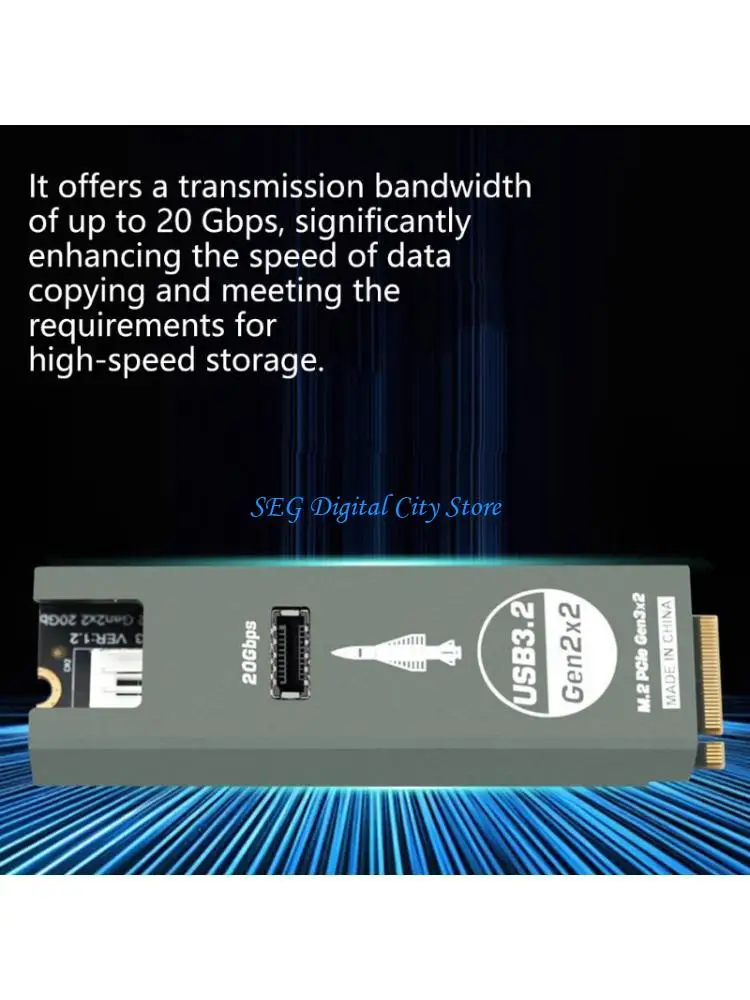 U75B Fast Speed M.2 M To Type E Converter For NVME Drive Upgrades Support USB3.2
U75B Fast Speed M.2 M To Type E Converter For NVME Drive Upgrades Support USB3.2