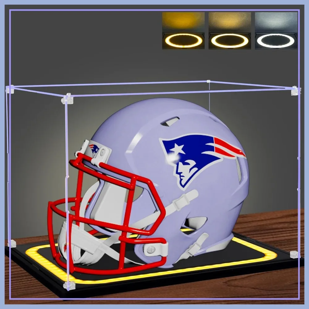 Full Size Acrylic Helmet Display Case with Light, UV Protected, for Football, Baseball, Motorcycle & Racing Helmets
Full Size Acrylic Helmet Display Case with Light, UV Protected, for Football, Baseball, Motorcycle & Racing Helmets