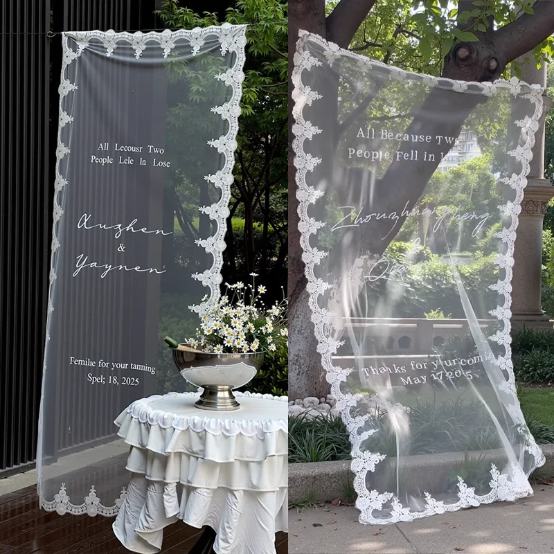 Lawn Wedding Lace Hanging Cloth For Arch DIY Customize Name Hanging Gauze, Wedding Welcome Area photography Backdrops Decoration
Lawn Wedding Lace Hanging Cloth For Arch DIY Customize Name Hanging Gauze, Wedding Welcome Area photography Backdrops Decoration