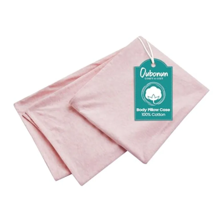 100% Jersey Cotton Body Pillow Cover with Zipper - Luxury Soft Removable Pillow Case - Long Fuzzy - Knitted Baby Pink, 21"X54"
100% Jersey Cotton Body Pillow Cover with Zipper - Luxury Soft Removable Pillow Case - Long Fuzzy - Knitted Baby Pink, 21"X54"