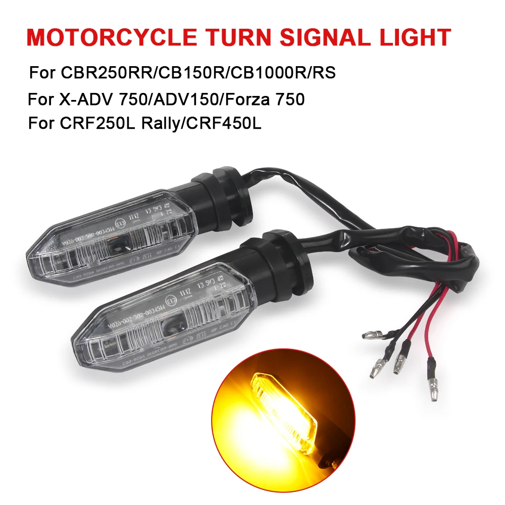 2Pcs Turn Signal Lights 12V Amber Motorcycle Indicator for Honda Forza XADV 750 ADV150 CRF 450L 250L CB 1100RS 1000R 2017-2021
2Pcs Turn Signal Lights 12V Amber Motorcycle Indicator for Honda Forza XADV 750 ADV150 CRF 450L 250L CB 1100RS 1000R 2017-2021