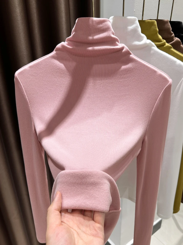 Розовая теплая женская осенне-зимняя мягкая пушистая майка с высоким воротником из модала, длинный рукав
Розовая теплая женская осенне-зимняя мягкая пушистая майка с высоким воротником из модала, длинный рукав