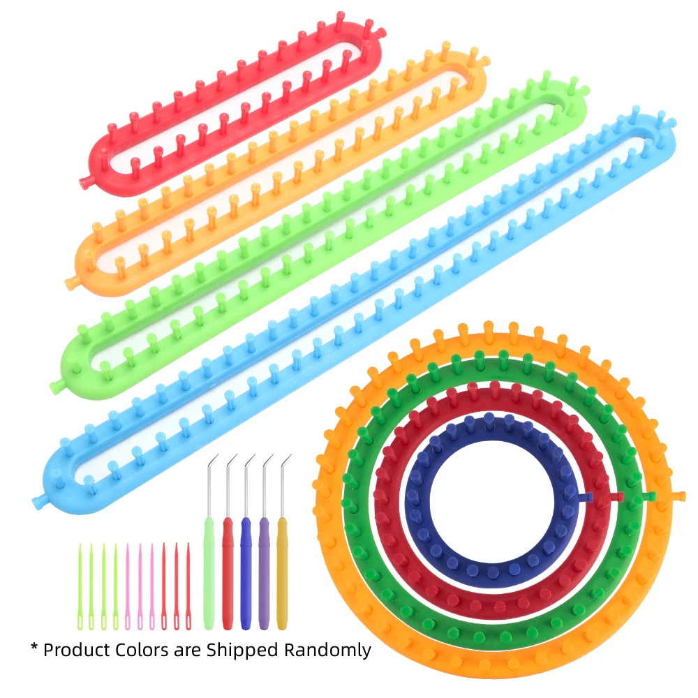 1set circular & rectangular yarn knitting tools, plastic weaving tools, DIY hand knit crocht scarves, hats, blankets tool set
1set circular & rectangular yarn knitting tools, plastic weaving tools, DIY hand knit crocht scarves, hats, blankets tool set