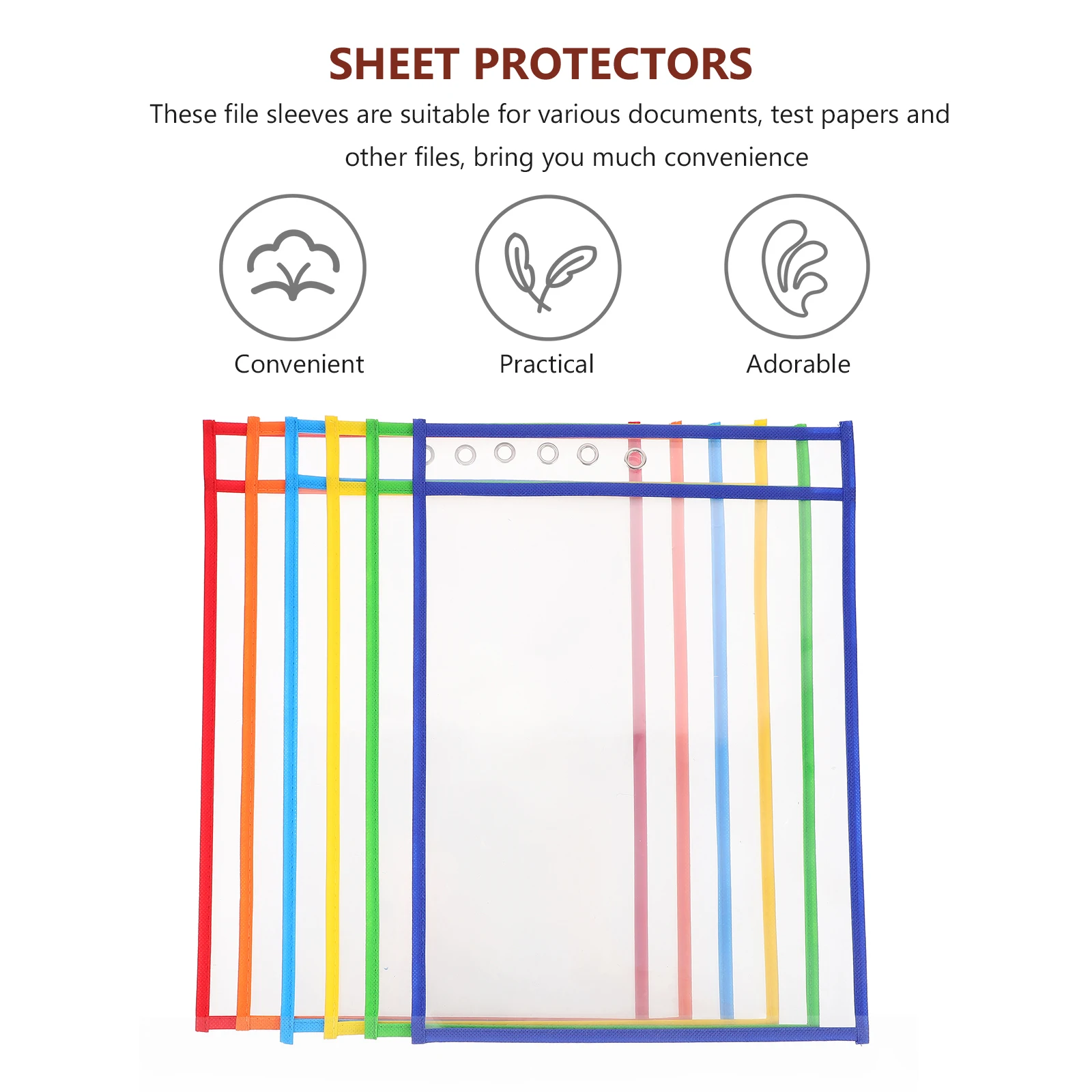 6pcs Clear File Sleeves Multi-Function Document Holder Protectors Office Study Business Travel Use Non-Woven Pet Materials
6pcs Clear File Sleeves Multi-Function Document Holder Protectors Office Study Business Travel Use Non-Woven Pet Materials