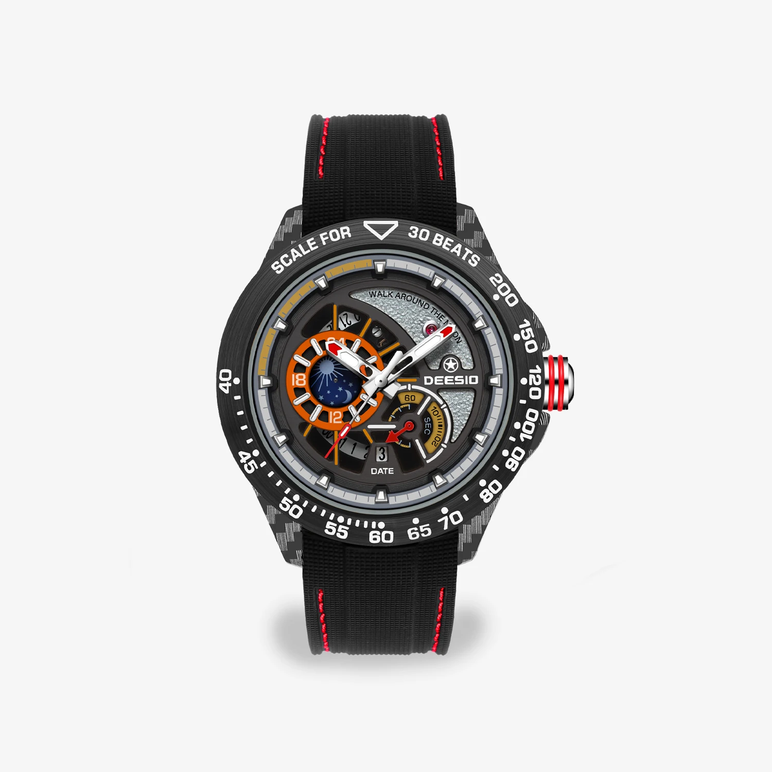 Deesio Automatic Mechanical Watch for Men Carbon Fiber Case Water Resistant Luminous Luxury Sports Casual Wristwatch Men Gift
Deesio Automatic Mechanical Watch for Men Carbon Fiber Case Water Resistant Luminous Luxury Sports Casual Wristwatch Men Gift