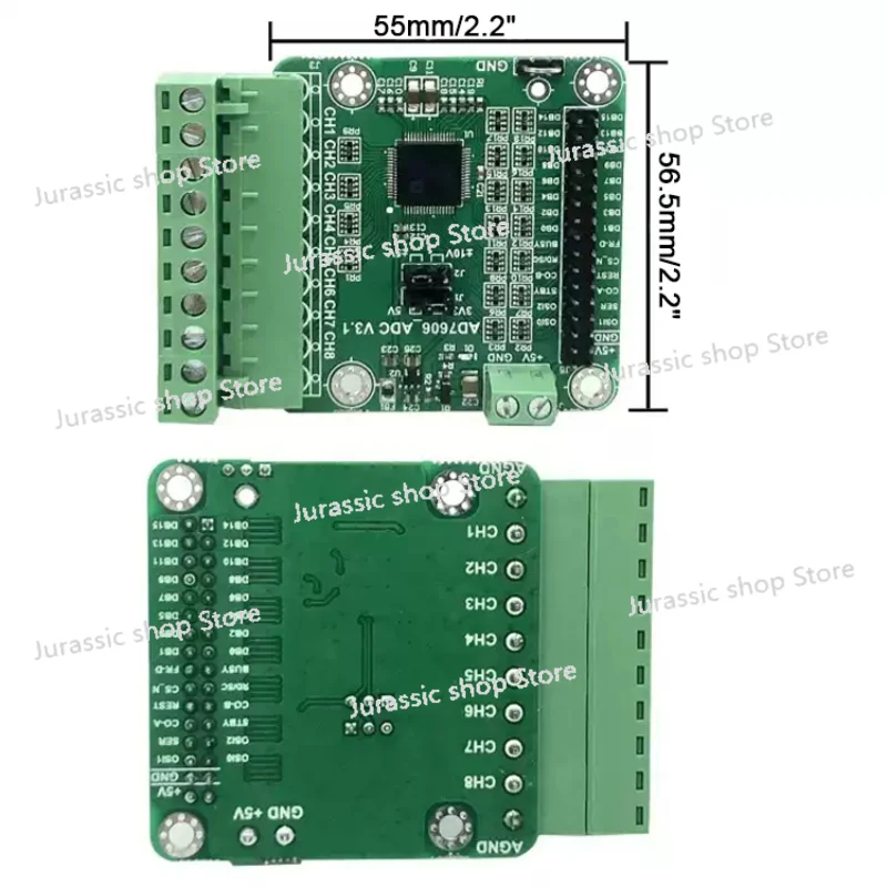 AD7606 16bit ADC Module 8CH Data Acquisition Module Supports 200kSPS Sampling Rate Per Channel
AD7606 16bit ADC Module 8CH Data Acquisition Module Supports 200kSPS Sampling Rate Per Channel