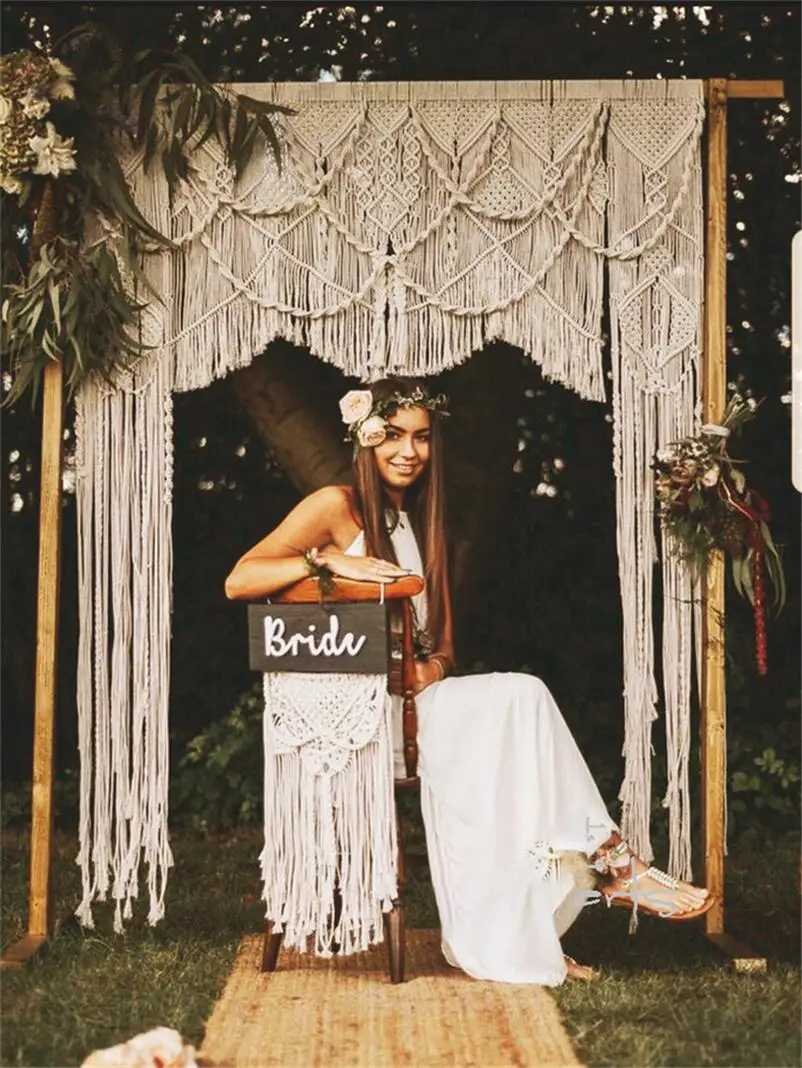 Handmade Cotton Macrame Wedding Backdrop Curtain Bohemia Tassel Art Wall Hanging Tapestry Headboard Wall Hanging 180*200cm
Handmade Cotton Macrame Wedding Backdrop Curtain Bohemia Tassel Art Wall Hanging Tapestry Headboard Wall Hanging 180*200cm