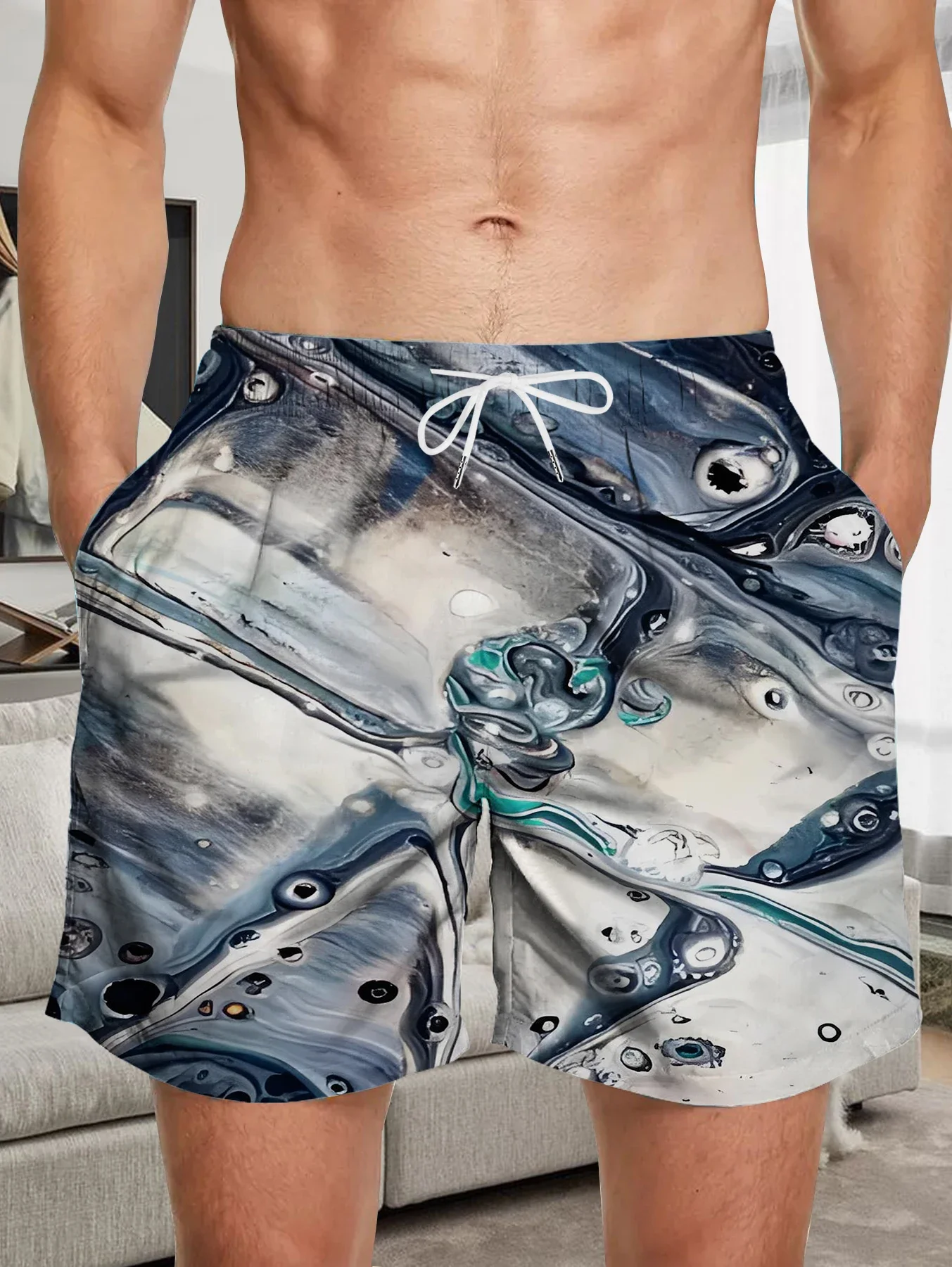 Comfort Waistband Beach Shorts Men Full Print Digital Design Polyester Trunks
Comfort Waistband Beach Shorts Men Full Print Digital Design Polyester Trunks