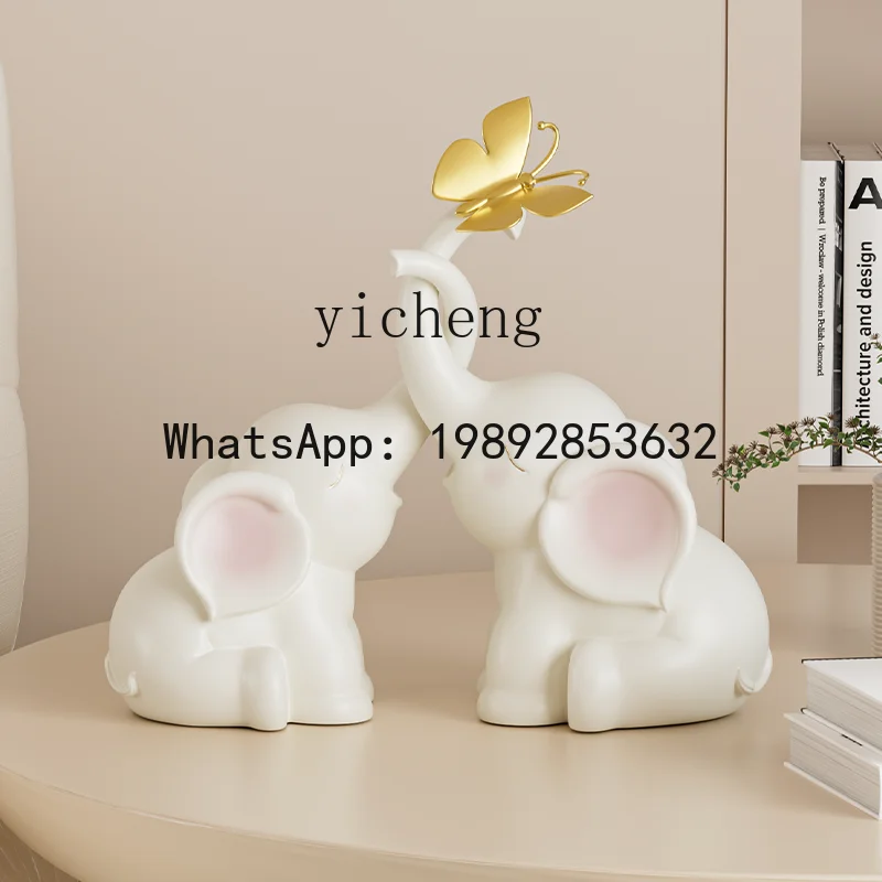 X6 Cute Healing Couple Elephant Ornament Living Room Entrance TV Cabinet Ornament
X6 Cute Healing Couple Elephant Ornament Living Room Entrance TV Cabinet Ornament