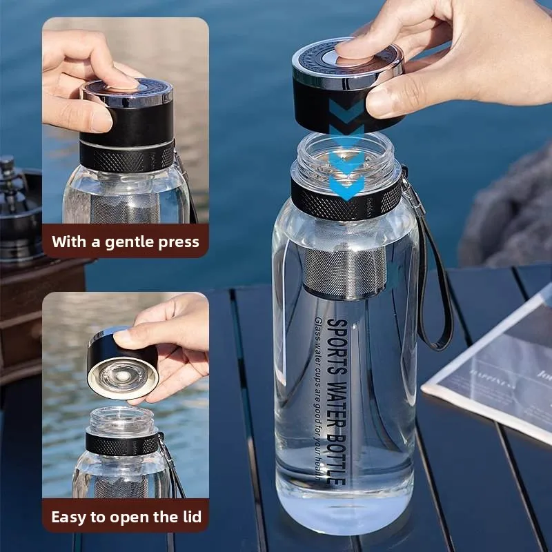 Large Capaci Glass Tea Cup Men's Portable One-Button Lid High-Temperature Resistant Tea Water Separation Tea Brewing Cup
Large Capaci Glass Tea Cup Men's Portable One-Button Lid High-Temperature Resistant Tea Water Separation Tea Brewing Cup