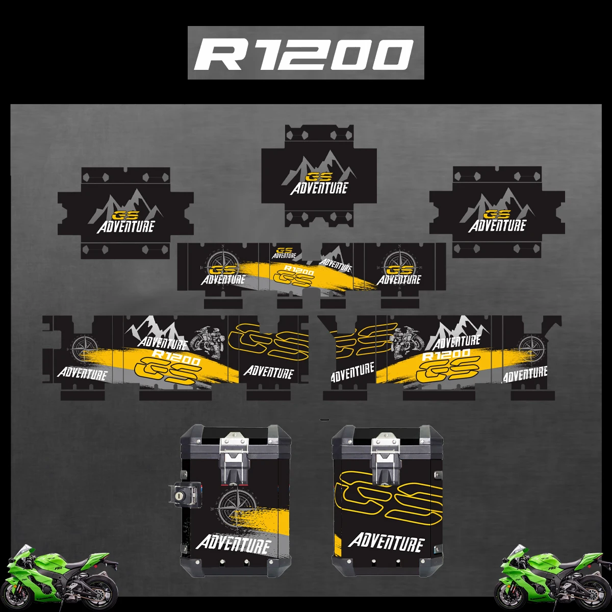 Motorcycle Stickers For BMW R1200GS R1200 GS 2004-2023 2022 2021 ADV Decorative Alloy Box Sticker Decal Set aluminium pannier
Motorcycle Stickers For BMW R1200GS R1200 GS 2004-2023 2022 2021 ADV Decorative Alloy Box Sticker Decal Set aluminium pannier