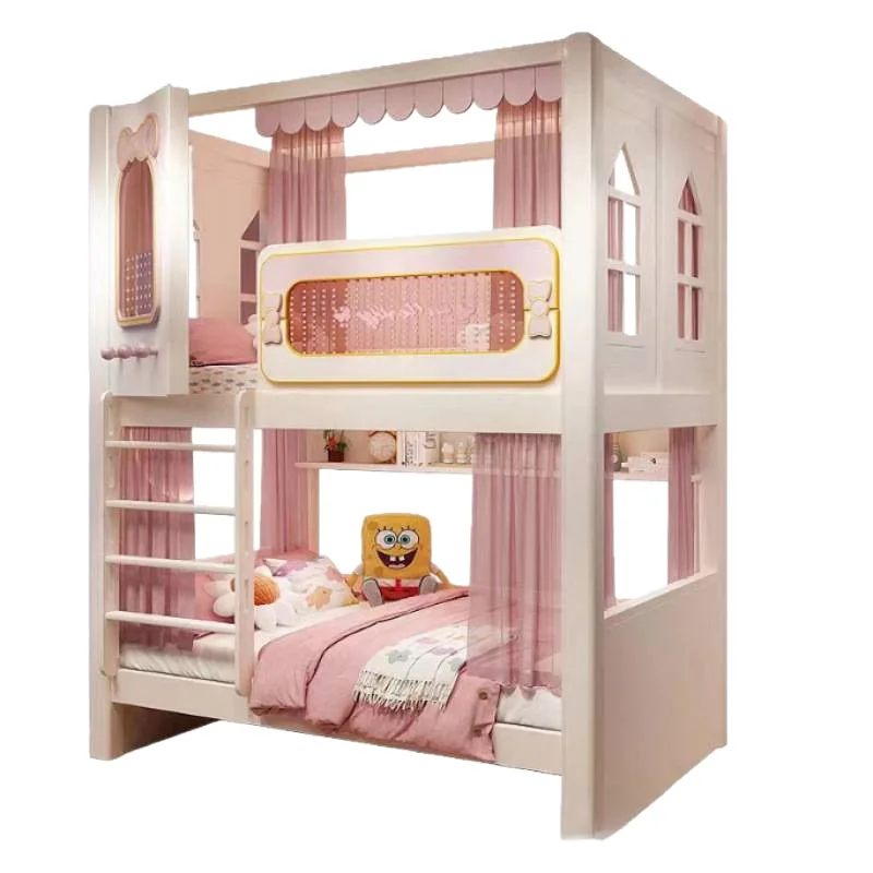 Children in and out of bed Castle slide bed Multifunctional child and mother bed
Children in and out of bed Castle slide bed Multifunctional child and mother bed