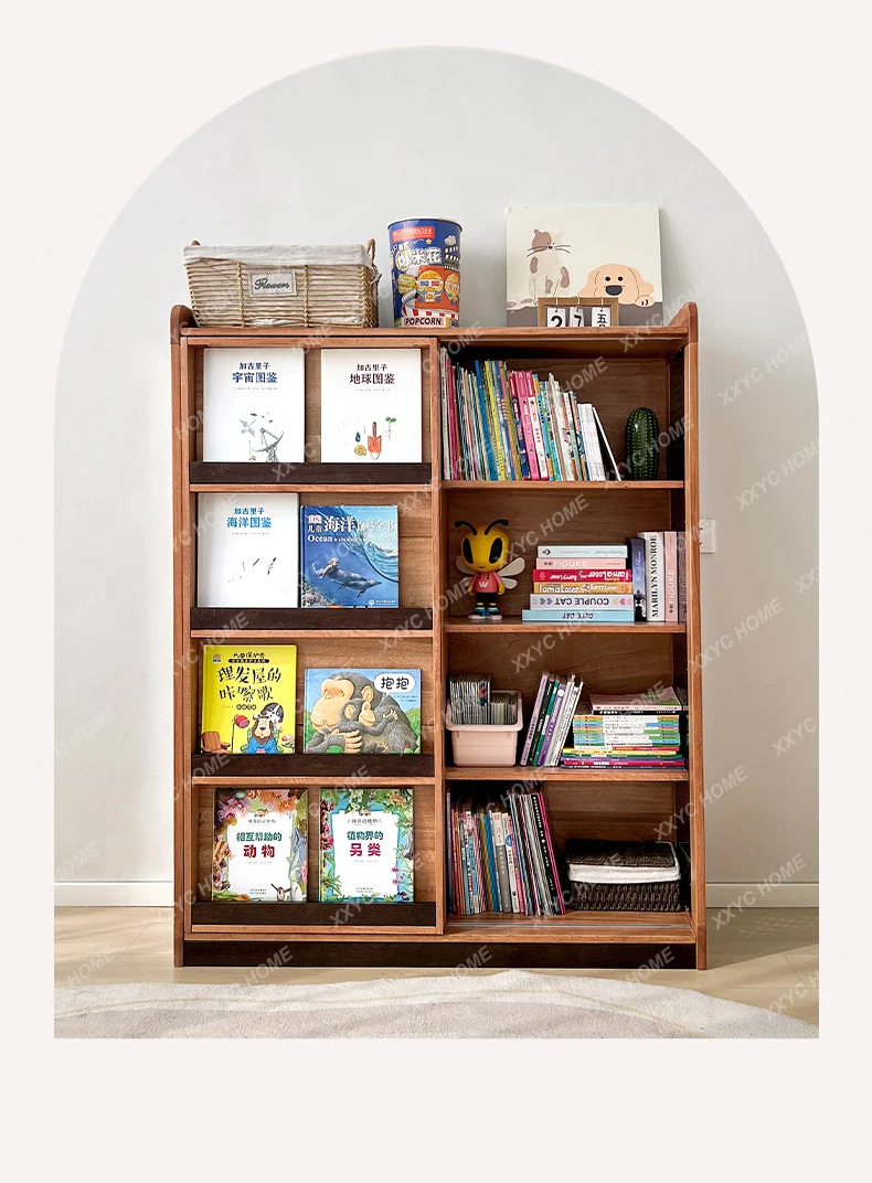 Solid wood storage picture book study floor shelf reading area multi-functional with sliding door children
Solid wood storage picture book study floor shelf reading area multi-functional with sliding door children