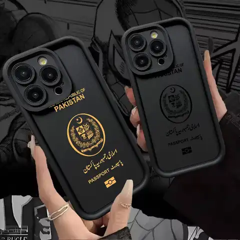 Pakistan Passport Phone Case Silicone Phone Case For iPhone 17 Air 17 16 15 14 13 12 11 Plus Pro Max Shockproof Soft Cover