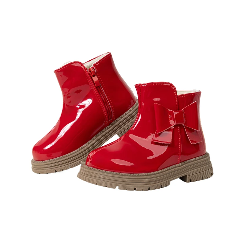 Autumn Winter Children High-top Leather Boots Girls Solid Color Bow-tie Design Short Boots Kids Fashion Boots
Autumn Winter Children High-top Leather Boots Girls Solid Color Bow-tie Design Short Boots Kids Fashion Boots