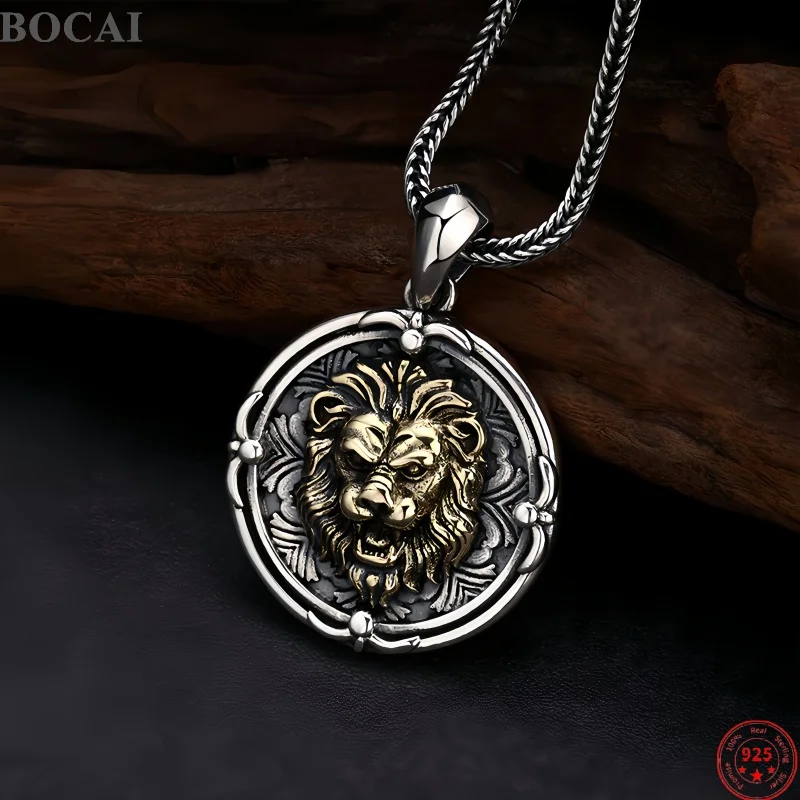 BOCAI New Style S925 Silver Street Fashion Lion Head Medallion Pendant Retro Hip-Hop Personality Men's Pendant Fine Jewelry
BOCAI New Style S925 Silver Street Fashion Lion Head Medallion Pendant Retro Hip-Hop Personality Men's Pendant Fine Jewelry