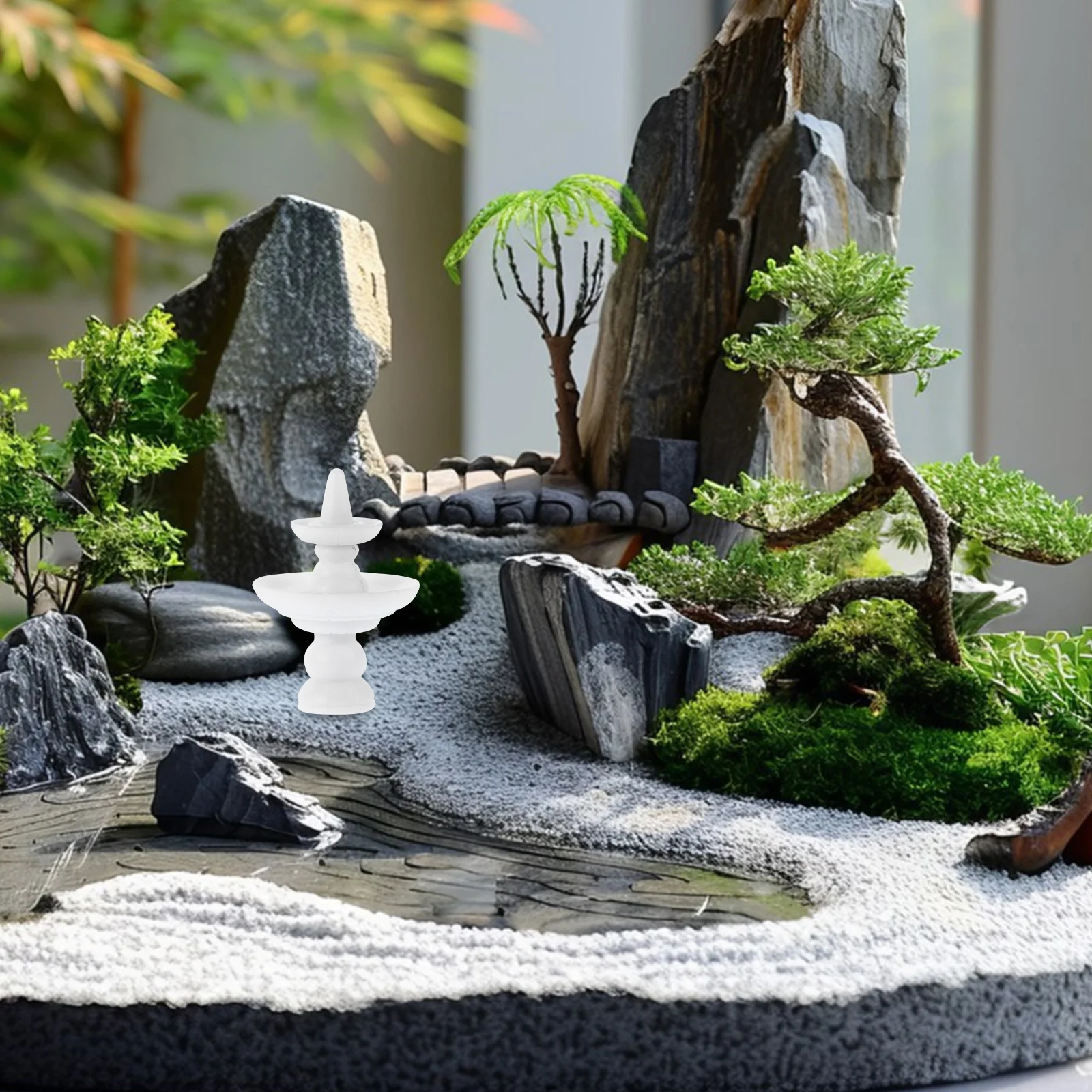 Creative Mini Fountain Ornament Plastic Micro Landscape Decoration Desktop Water Feature For Bonsai Dollhouses Indoor Tabletop 
Creative Mini Fountain Ornament Plastic Micro Landscape Decoration Desktop Water Feature For Bonsai Dollhouses Indoor Tabletop