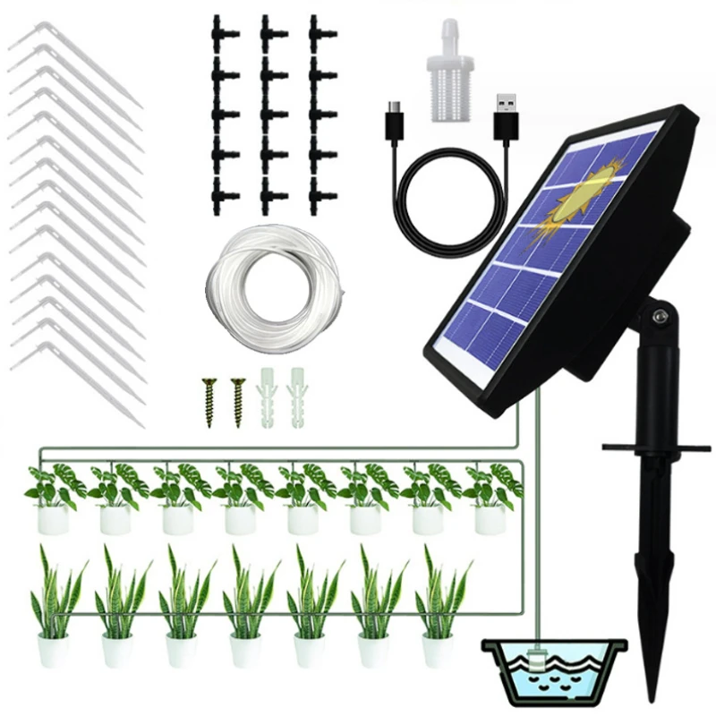 Solar Auto Watering System Potted Plants Solar Powered Automatic Drip Irrigation Kit Outdoor Home Garden Irrigation Tools
Solar Auto Watering System Potted Plants Solar Powered Automatic Drip Irrigation Kit Outdoor Home Garden Irrigation Tools