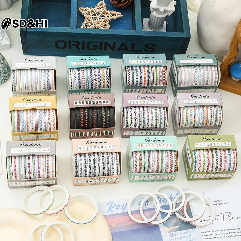 10Rolls Slim Basic Washi Tape Scrapbooking Supplies Washi Tape Set Rainbow Cinta Adhesiva Decorativa Journal Diary Washi Tapes
10Rolls Slim Basic Washi Tape Scrapbooking Supplies Washi Tape Set Rainbow Cinta Adhesiva Decorativa Journal Diary Washi Tapes