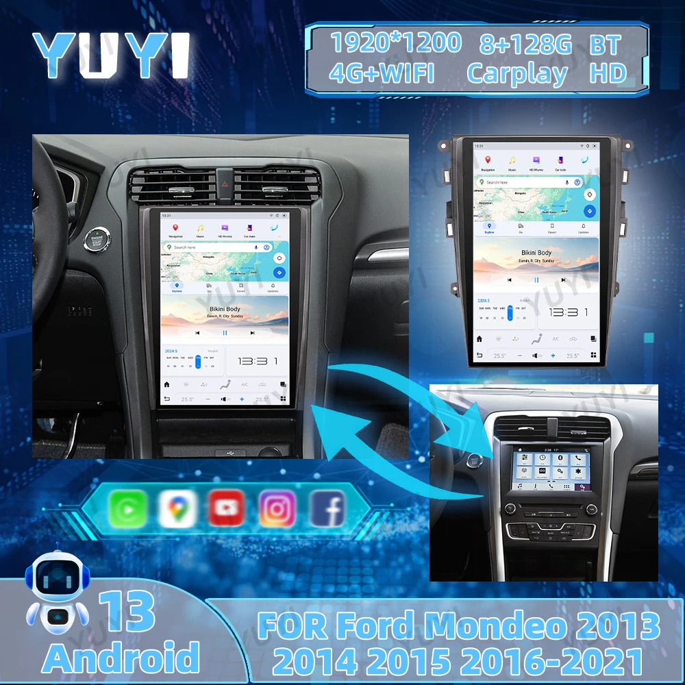 Автомобильный радиоприемник 13,6 дюйма для Ford Mondeo 2013, 2014, 2015-2021, Android 13, GPS-навигация, DVD, мультимедийный плеер, головное устройство, авто BT, стерео
Автомобильный радиоприемник 13,6 дюйма для Ford Mondeo 2013, 2014, 2015-2021, Android 13, GPS-навигация, DVD, мультимедийный плеер, головное устройство, авто BT, стерео