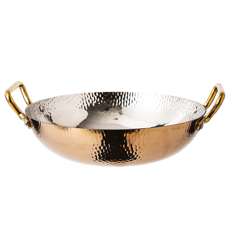 DSA stainless steel hammer pattern binaural golden pot thickened sauerkraut boiled fish basin commercial dry pot clear soup pot
DSA stainless steel hammer pattern binaural golden pot thickened sauerkraut boiled fish basin commercial dry pot clear soup pot