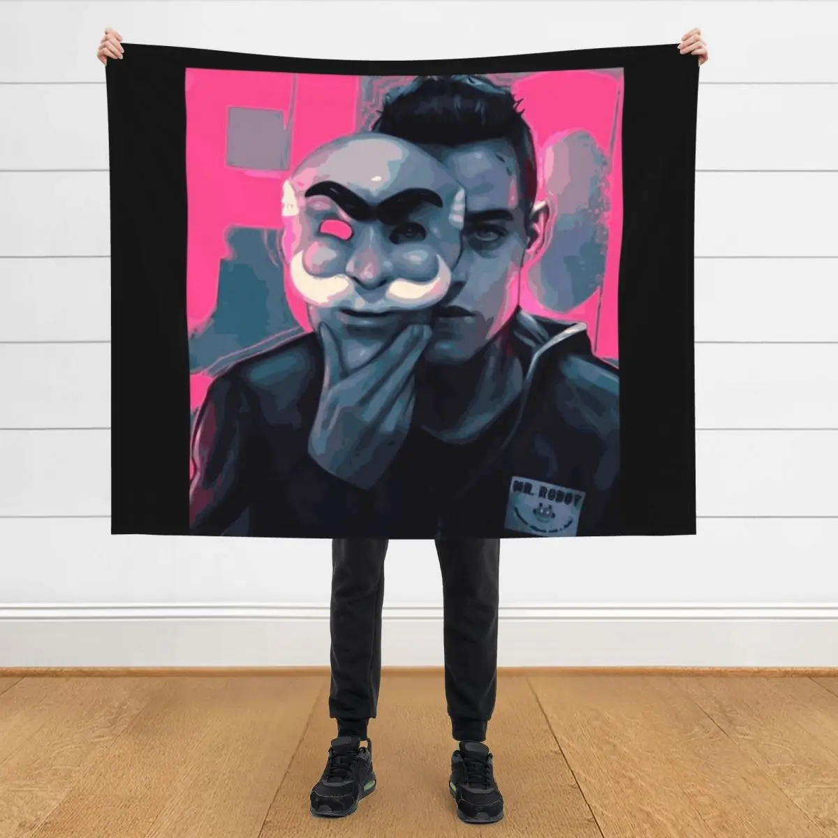Mr. Robot and His Mask - Rami Malek Fanart Throw Blanket Tourist Beautifuls Softest Blankets 
Mr. Robot and His Mask - Rami Malek Fanart Throw Blanket Tourist Beautifuls Softest Blankets