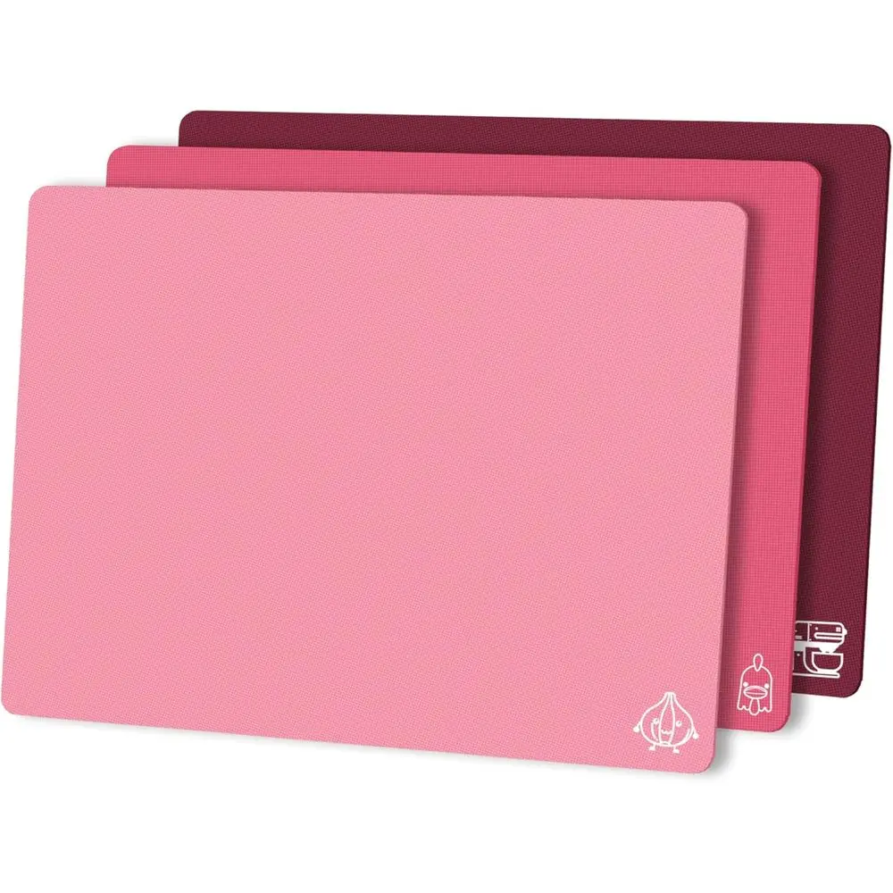 Multi-Colored Flexible Plastic Cutting Boards Set of 3, Non-Slip, Dishwasher Safe, 15x12 Inch
Multi-Colored Flexible Plastic Cutting Boards Set of 3, Non-Slip, Dishwasher Safe, 15x12 Inch