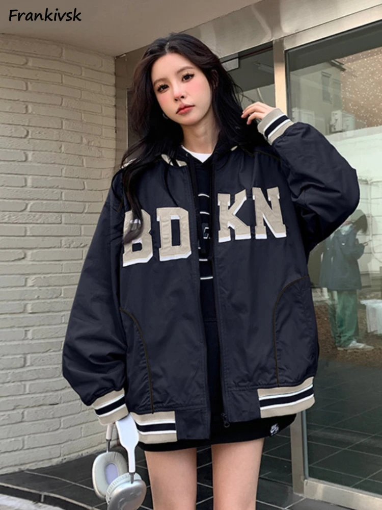 Loose Jackets Women Leisure Casual Baseball Uniform Letter High Street Harajuku Japanese Style Preppy Pocket All-match
Loose Jackets Women Leisure Casual Baseball Uniform Letter High Street Harajuku Japanese Style Preppy Pocket All-match