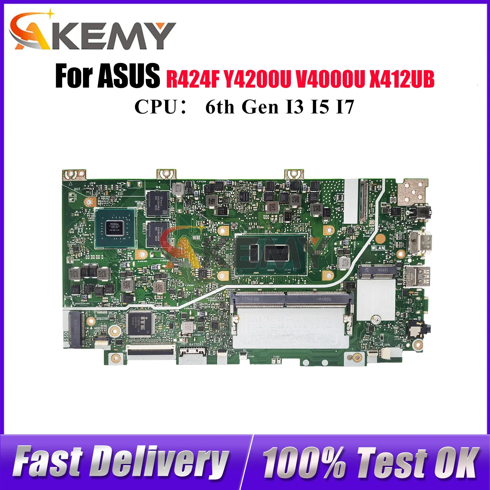 X412UF Laptop Motherboard For ASUS VivoBook X412UF Y4200U R424F V4000U X412UB X412U Mainboard W/ I3 I5 I7 CPU tests OK fast ship
X412UF Laptop Motherboard For ASUS VivoBook X412UF Y4200U R424F V4000U X412UB X412U Mainboard W/ I3 I5 I7 CPU tests OK fast ship