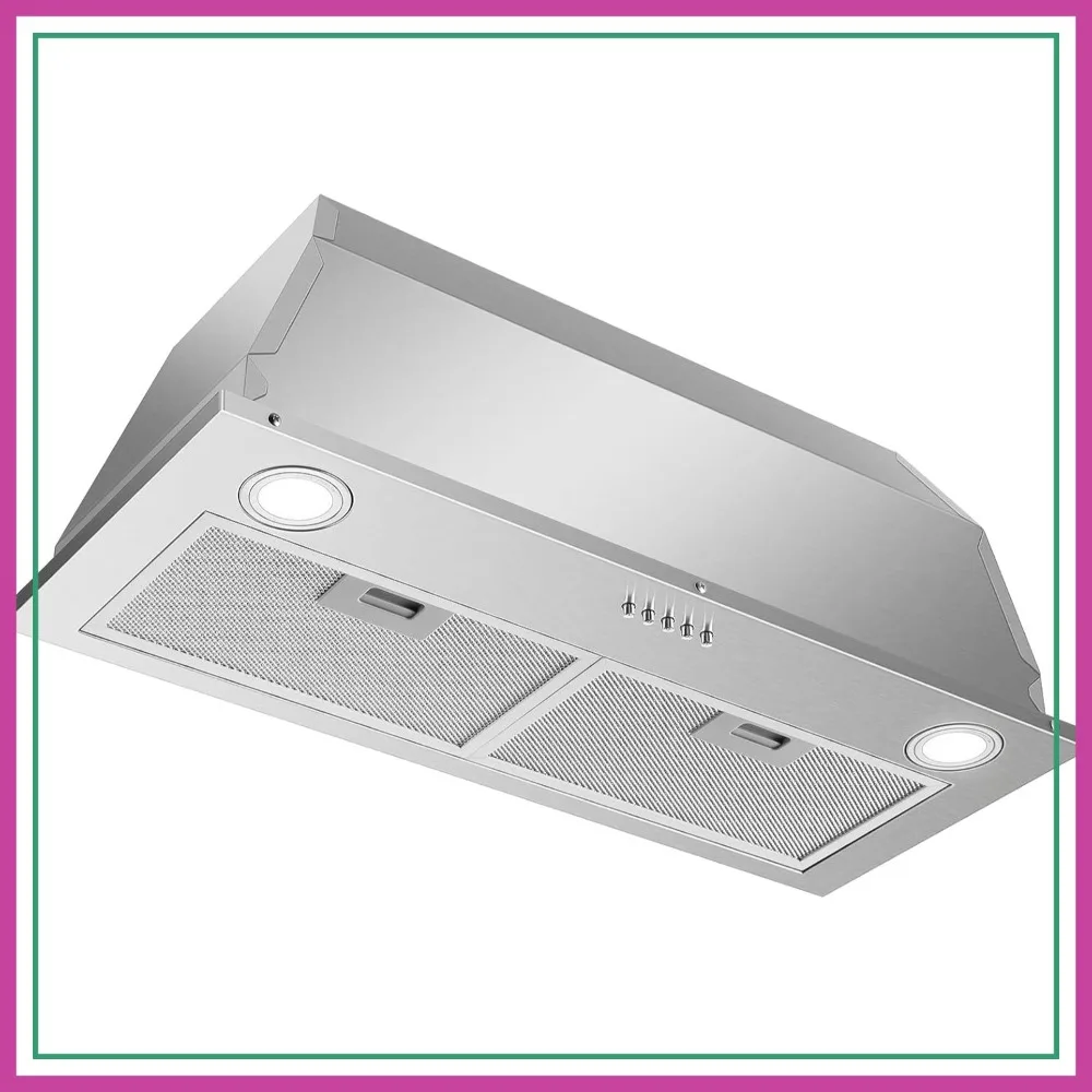 30 inch Stainless Steel Built-in Range Hood Insert 600CFM Ductless/Ducted, Push Button Control, 3-Speed Fan, 2 Aluminum Filters
30 inch Stainless Steel Built-in Range Hood Insert 600CFM Ductless/Ducted, Push Button Control, 3-Speed Fan, 2 Aluminum Filters