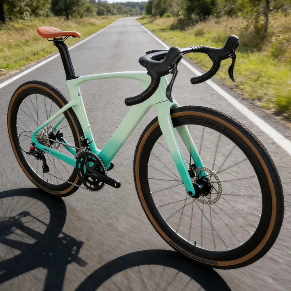 Carbon Fibre Road Bike GRAVEL-V3 Hydraulic Disc Brakes Racing Wireless Electronic Shifting Hidden Cable 24S 700C
Carbon Fibre Road Bike GRAVEL-V3 Hydraulic Disc Brakes Racing Wireless Electronic Shifting Hidden Cable 24S 700C