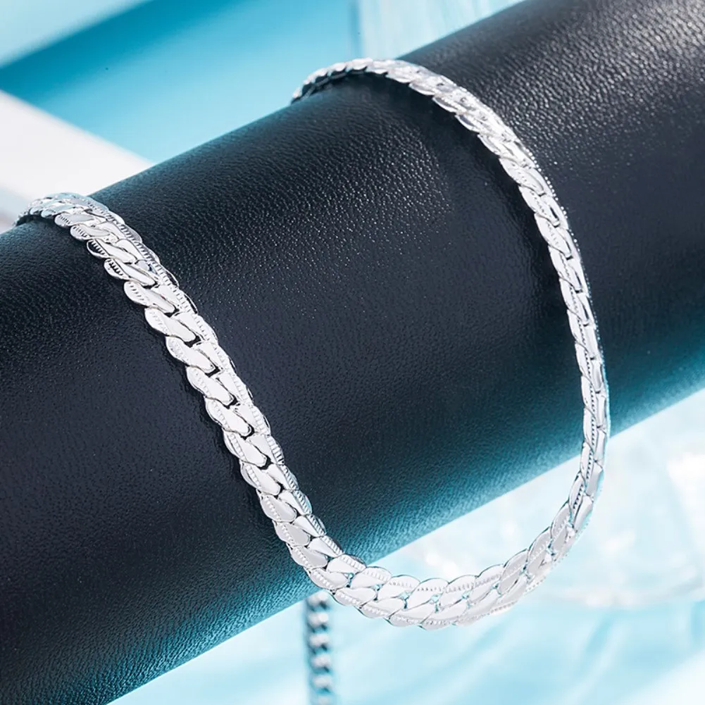 Hot charm 925 Sterling Silver classic 6mm width Chain Necklace For Woman Men 18-24inches Fashion Wedding party fine Jewelry gift
Hot charm 925 Sterling Silver classic 6mm width Chain Necklace For Woman Men 18-24inches Fashion Wedding party fine Jewelry gift
