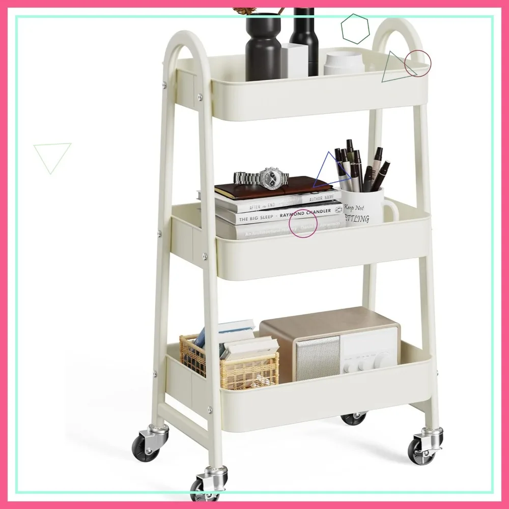Трехуровневая передвижная тележка с блокируемыми колесами, мобильная полка для хранения для гостиной, ванной комнаты и узких пространств, белая
Трехуровневая передвижная тележка с блокируемыми колесами, мобильная полка для хранения для гостиной, ванной комнаты и узких пространств, белая