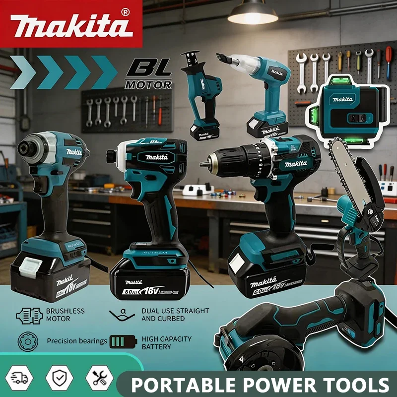 Makita Various Models of Portable Cordless Power Tools Impact Driver Rechargeable Screwdriver Electric Reciprocating Saw
Makita Various Models of Portable Cordless Power Tools Impact Driver Rechargeable Screwdriver Electric Reciprocating Saw