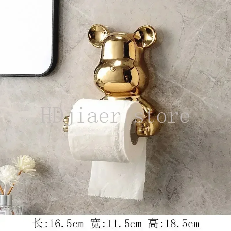 Luxury Bear Design Roll Paper Holder, Household Wall-Mounted Waterproof Tissue Box, for Toilet Paper & Face Towel Storage BB
Luxury Bear Design Roll Paper Holder, Household Wall-Mounted Waterproof Tissue Box, for Toilet Paper & Face Towel Storage BB