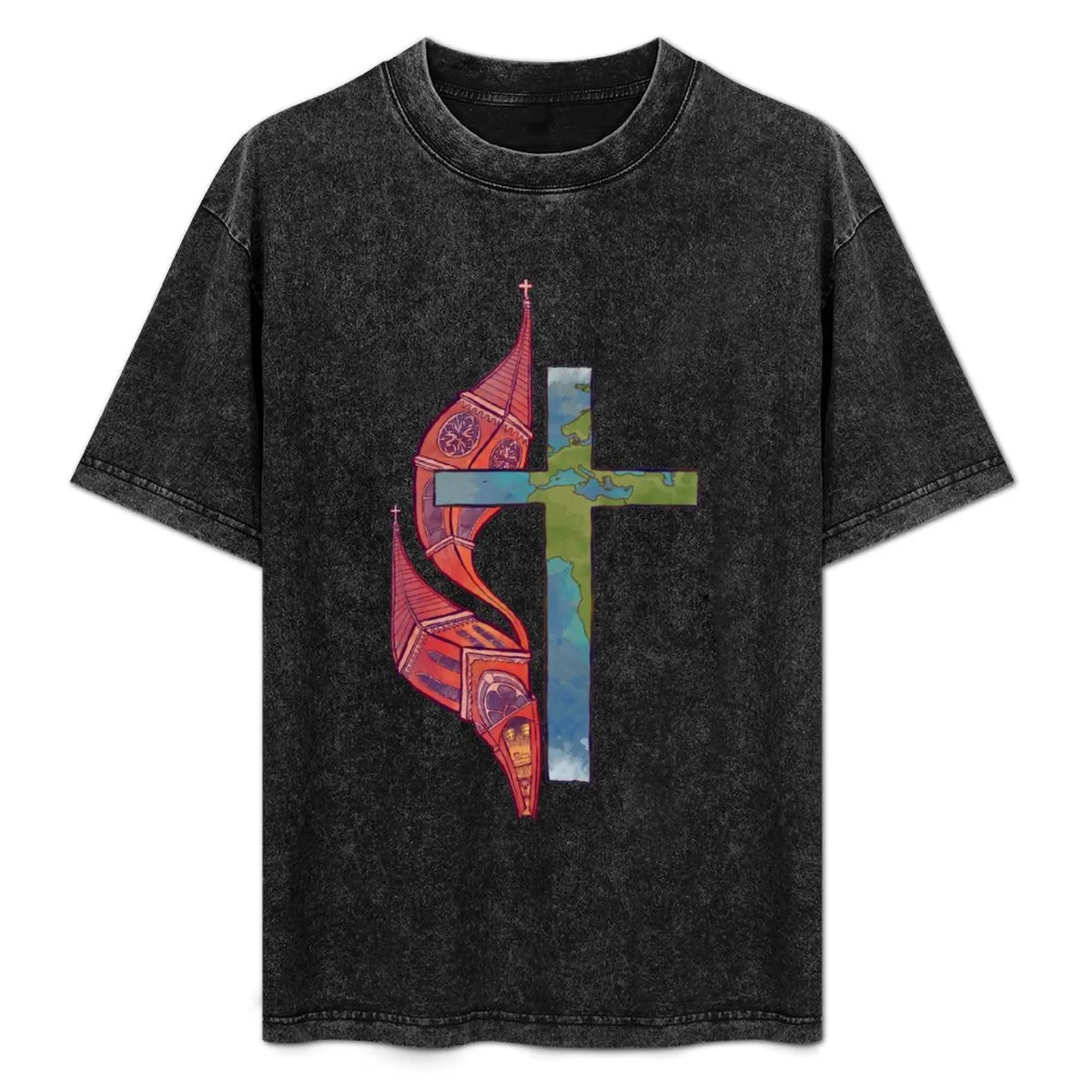Church and World T-Shirt Casual Light Summer Short Sleeve Top
Church and World T-Shirt Casual Light Summer Short Sleeve Top