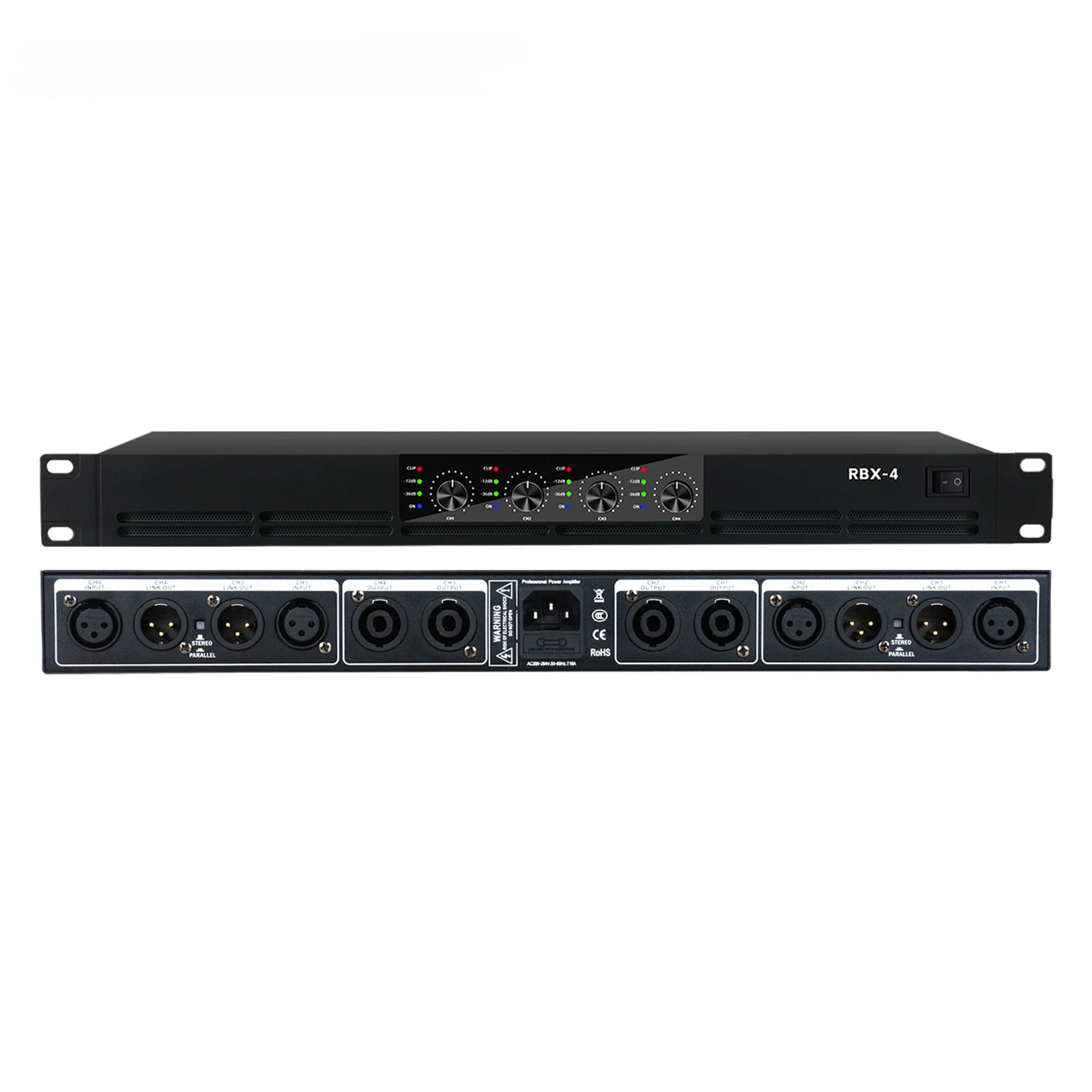 RBX-4 Riworal class D 1600W 4-канальный цифровой усилитель мощности для динамика
RBX-4 Riworal class D 1600W 4-канальный цифровой усилитель мощности для динамика