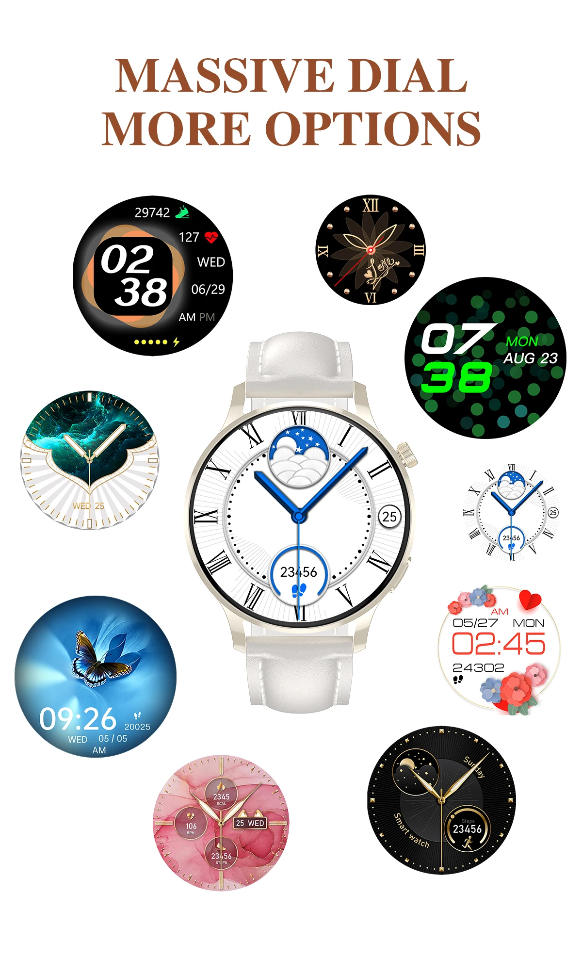 AMOLED Screen Fashion Ladies Smart Watch BT Calling Voice Assistant Health Monitoring Metal Body Ultra Thin Watch IOS/Android
AMOLED Screen Fashion Ladies Smart Watch BT Calling Voice Assistant Health Monitoring Metal Body Ultra Thin Watch IOS/Android