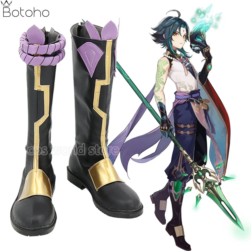 Sepatu Bot Game Genshin Impact Xiao Sepatu Cosplay Customized Shoes Boots Halloween Party Role Play Costume Accessories
Sepatu Bot Game Genshin Impact Xiao Sepatu Cosplay Customized Shoes Boots Halloween Party Role Play Costume Accessories