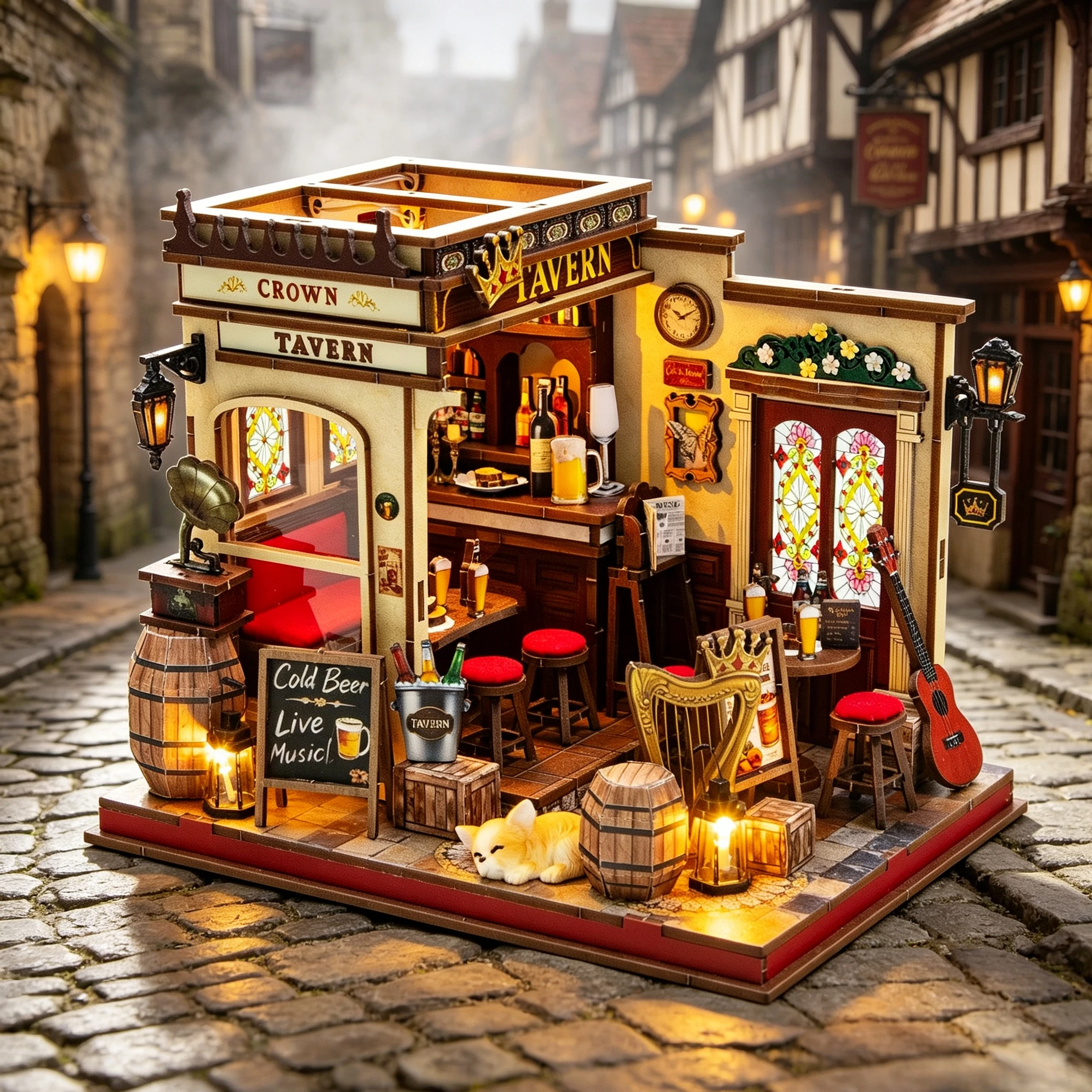Crown Tavern Cottage 3D Wooden Puzzle DIY Handmade Assembly Miniature Model Kit Home Decoration Birthday Gift For Adults Toys
Crown Tavern Cottage 3D Wooden Puzzle DIY Handmade Assembly Miniature Model Kit Home Decoration Birthday Gift For Adults Toys