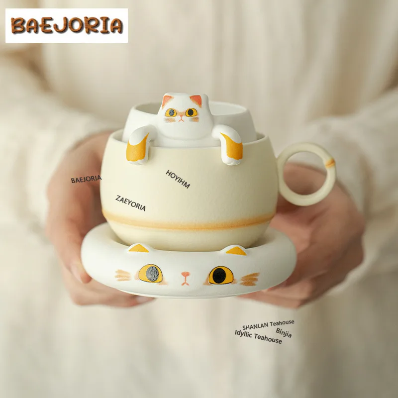 240ml Papa Cat Filter Tea Separator Cup Japanese Tea Mug With Infuser Handgrip Cups Tea Maker Office Water Cup Teaware Craft
240ml Papa Cat Filter Tea Separator Cup Japanese Tea Mug With Infuser Handgrip Cups Tea Maker Office Water Cup Teaware Craft