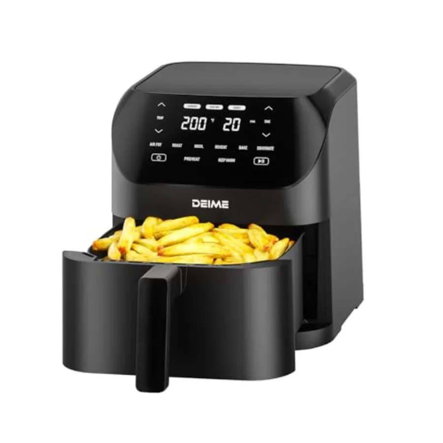 Large Capacity Air Fryer 6.2 QT 1500W Oilless Hot Air Fryer Oven with 8 Presets Digital LCD Touch Screen Non-Stick Basket and V
Large Capacity Air Fryer 6.2 QT 1500W Oilless Hot Air Fryer Oven with 8 Presets Digital LCD Touch Screen Non-Stick Basket and V
