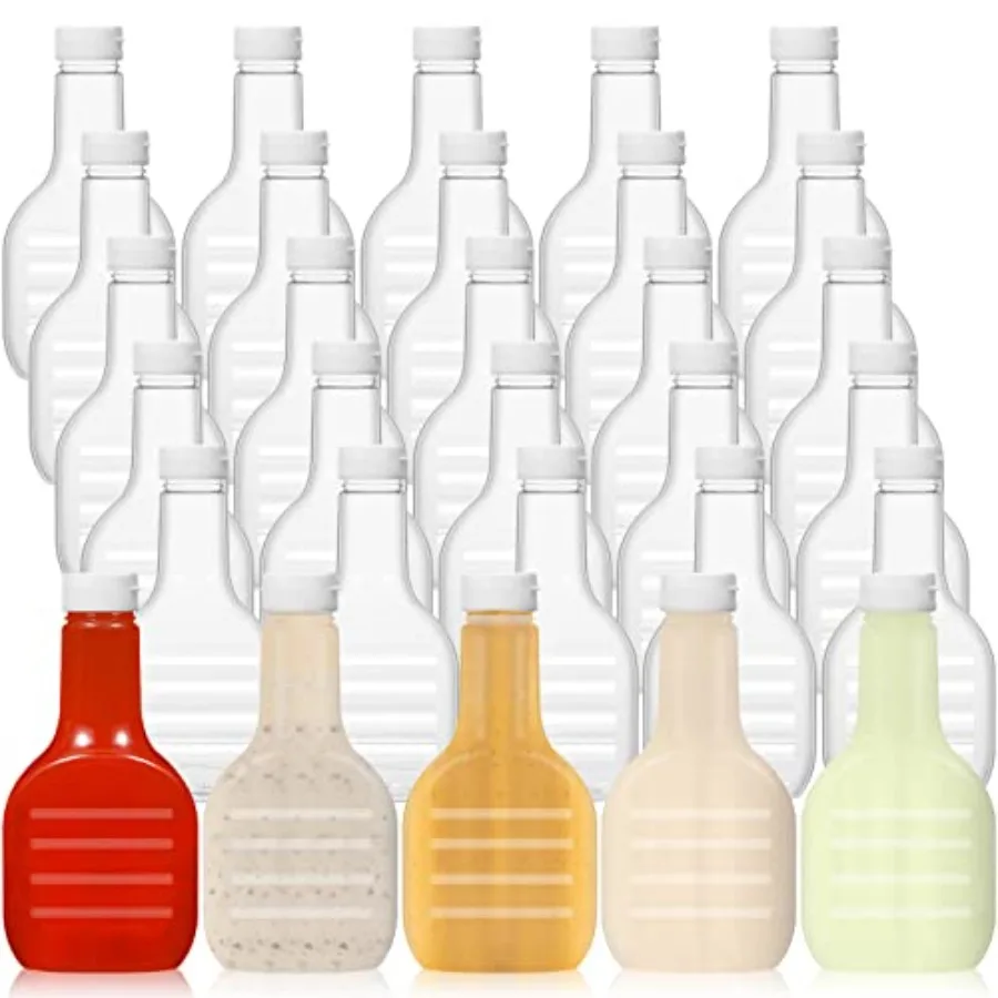 30 Pack 16oz Clear Plastic Salad Dressing Bottles Bulk Empty Squeeze Bottle with White Flip Top Cap for BBQ Condiment Sauce Ket
30 Pack 16oz Clear Plastic Salad Dressing Bottles Bulk Empty Squeeze Bottle with White Flip Top Cap for BBQ Condiment Sauce Ket