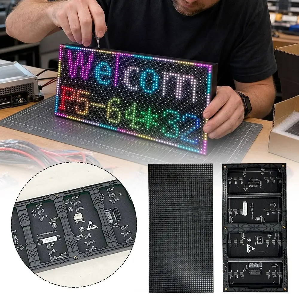Professional P5-320x160 LED Display Module 320mm*160mm High Brightness Full Color LED Panel HD LED Matrix Panel Stage Background
Professional P5-320x160 LED Display Module 320mm*160mm High Brightness Full Color LED Panel HD LED Matrix Panel Stage Background
