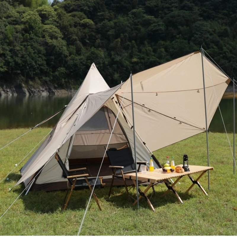 Outdoor Indian pyramid tent, camping, shade, sun protection, double rainproof pointed tent
Outdoor Indian pyramid tent, camping, shade, sun protection, double rainproof pointed tent