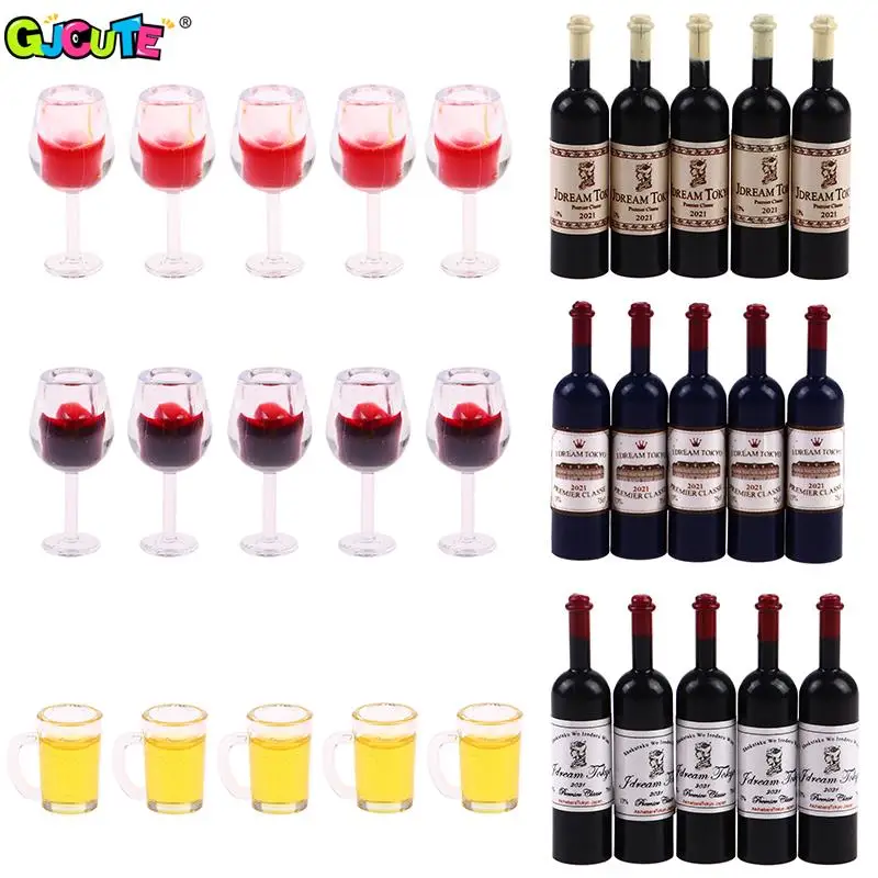 5Pcs 1/12 Dollhouse Miniature Wine Glass Simulation Wine Bottle Mini Goblet Cup Model Toy For Doll House Decoration Accessories
5Pcs 1/12 Dollhouse Miniature Wine Glass Simulation Wine Bottle Mini Goblet Cup Model Toy For Doll House Decoration Accessories