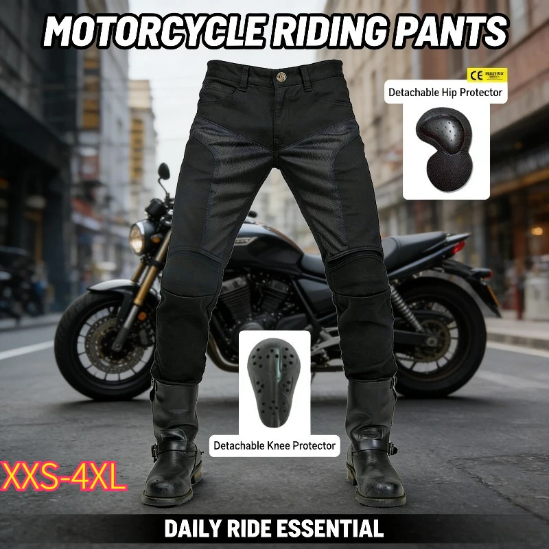 Men Motorcycle Riding Jeans Summer Mesh 4 CE Armor Retro Slim Anti-fall Motocross Racing Biker Protective Pants
Men Motorcycle Riding Jeans Summer Mesh 4 CE Armor Retro Slim Anti-fall Motocross Racing Biker Protective Pants