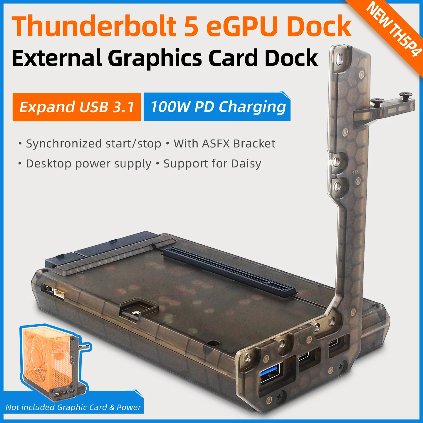 Модернизированная док-станция TH5P4 Thunderbolt-совместимая 5/4/3 eGPU Expand USB3.1 100 Вт PD зарядка для ноутбука расширяет видеокарту
Модернизированная док-станция TH5P4 Thunderbolt-совместимая 5/4/3 eGPU Expand USB3.1 100 Вт PD зарядка для ноутбука расширяет видеокарту