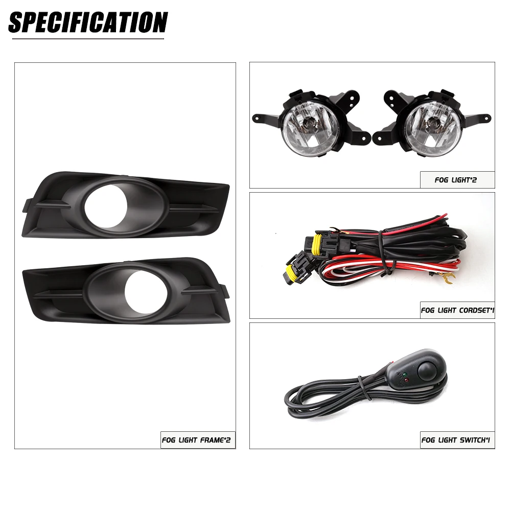 Front Bumper Fog Lamp Upgrade Kit For Chevrolet Cruze 2009 2010 2011 2012 Version Additional Foglight Set Switch + Wiring
Front Bumper Fog Lamp Upgrade Kit For Chevrolet Cruze 2009 2010 2011 2012 Version Additional Foglight Set Switch + Wiring